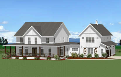 Modern Farmhouse House Plan #6849-00107 Elevation Photo