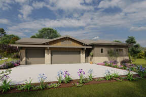 Modern  House Plan #425-00040 Elevation Photo