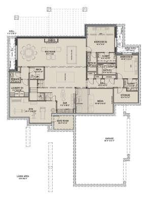 Basement for House Plan #425-00040
