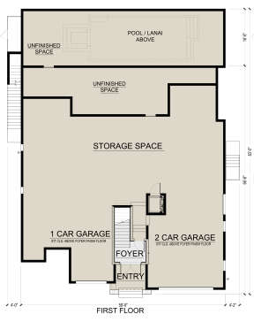 First Floor for House Plan #5565-00109