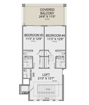Third Floor for House Plan #5565-00110