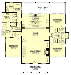 Main Floor for House Plan #041-00260