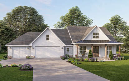 Modern Farmhouse House Plan #041-00261 Elevation Photo