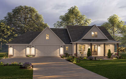 Modern Farmhouse House Plan #041-00261 Elevation Photo