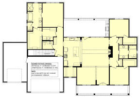 Main Floor w/ Basement Stair Location for House Plan #041-00261