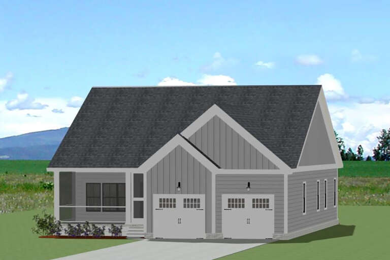 Modern Farmhouse House Plan #6849-00108 Elevation Photo