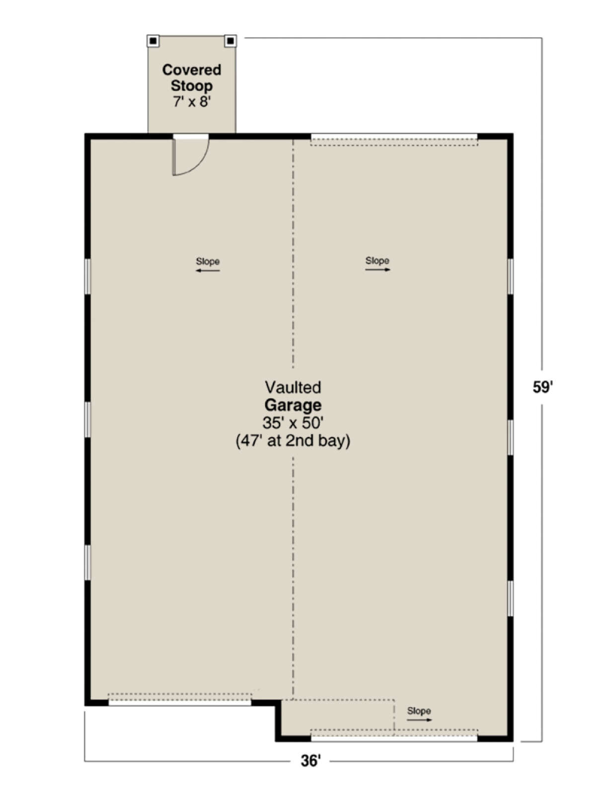 Garage Floor for House Plan #035-00947