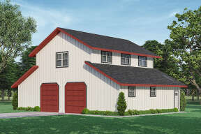 Barn House Plan #035-00948 Elevation Photo