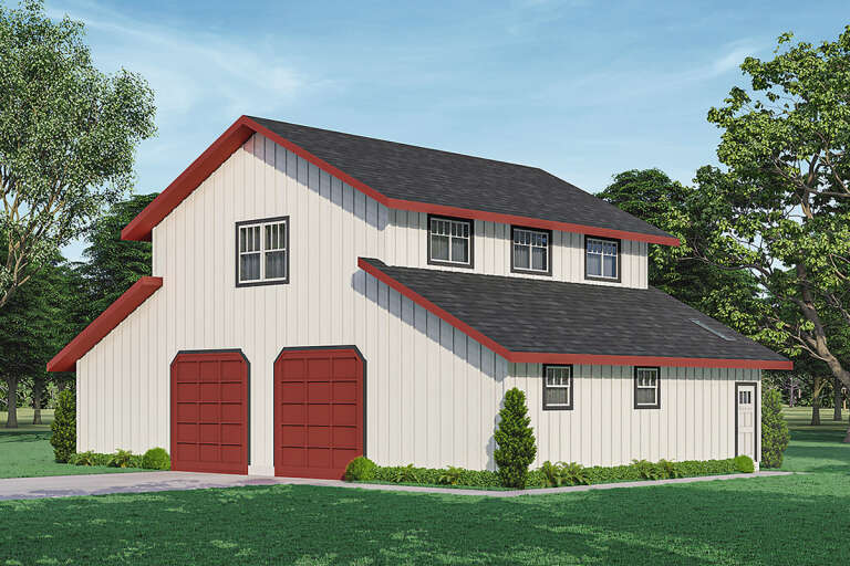 Barn House Plan #035-00948 Elevation Photo