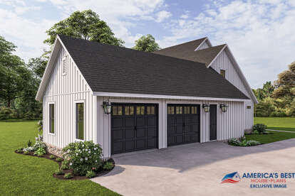 Modern Farmhouse House Plan #041-00262 Elevation Photo