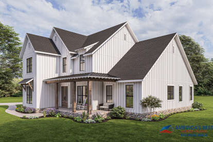 Modern Farmhouse House Plan #041-00262 Elevation Photo