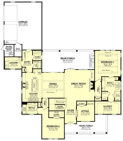 Main Floor for House Plan #041-00262