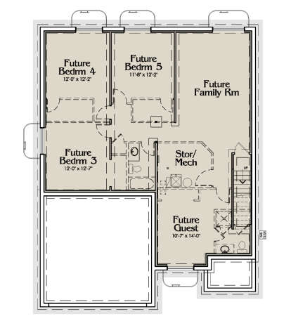 Basement for House Plan #6785-00001