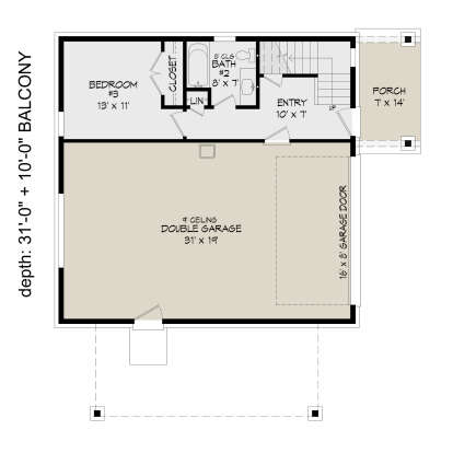 First Floor for House Plan #940-00380