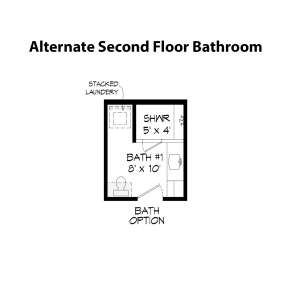 Alternate Second Floor Bathroom for House Plan #940-00380