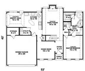 First Floor for House Plan #053-00307