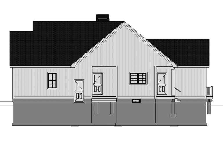 Modern Farmhouse House Plan #740-00004 Elevation Photo