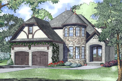 European House Plan #110-01073 Elevation Photo