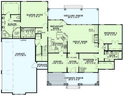 Main Floor for House Plan #110-01074