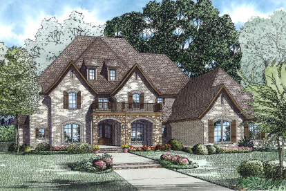 European House Plan #110-01075 Elevation Photo