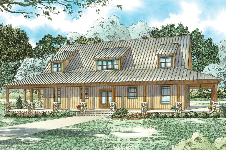 Country House Plan #110-01076 Elevation Photo