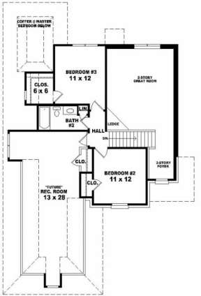 Second Floor for House Plan #053-00308