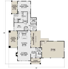 Main Floor for House Plan #035-00950
