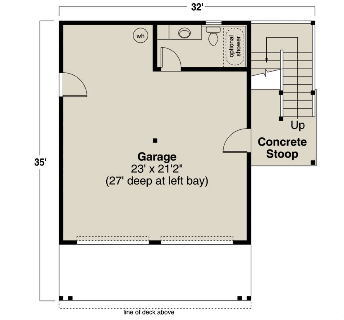 Garage Floor for House Plan #035-00951