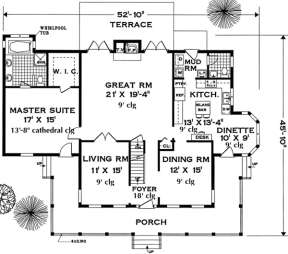 Main Floor for House Plan #033-00057