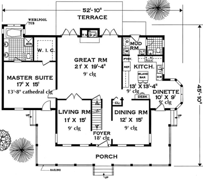 House Plan House Plan #261 Drawing 1