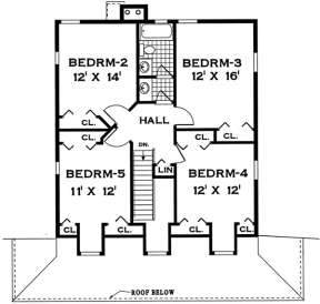 Upper Floor for House Plan #033-00057