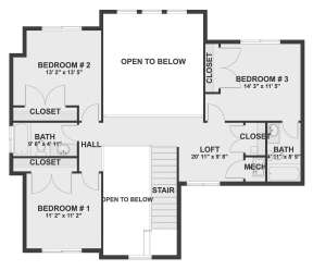 Second Floor for House Plan #2802-00084