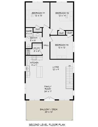 Second Floor for House Plan #940-00386