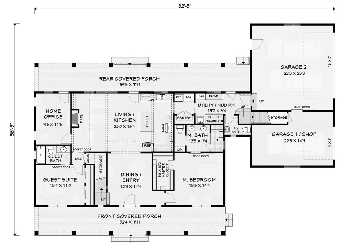 Main Floor for House Plan #3125-00030