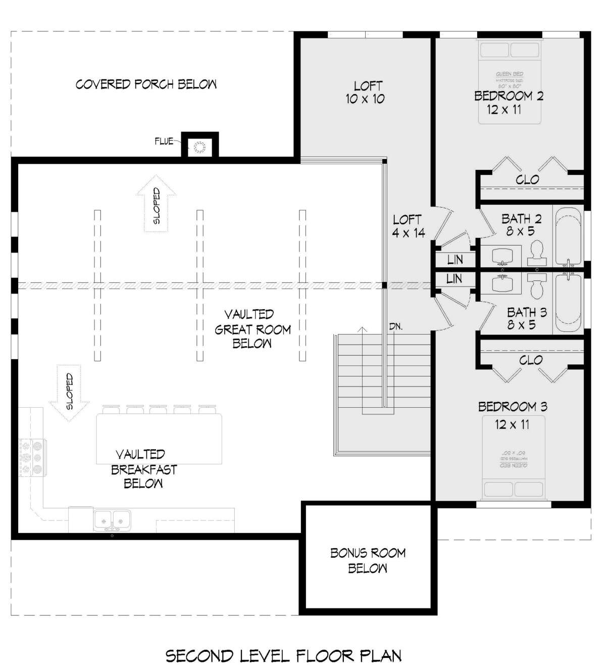 Second Floor for House Plan #940-00390