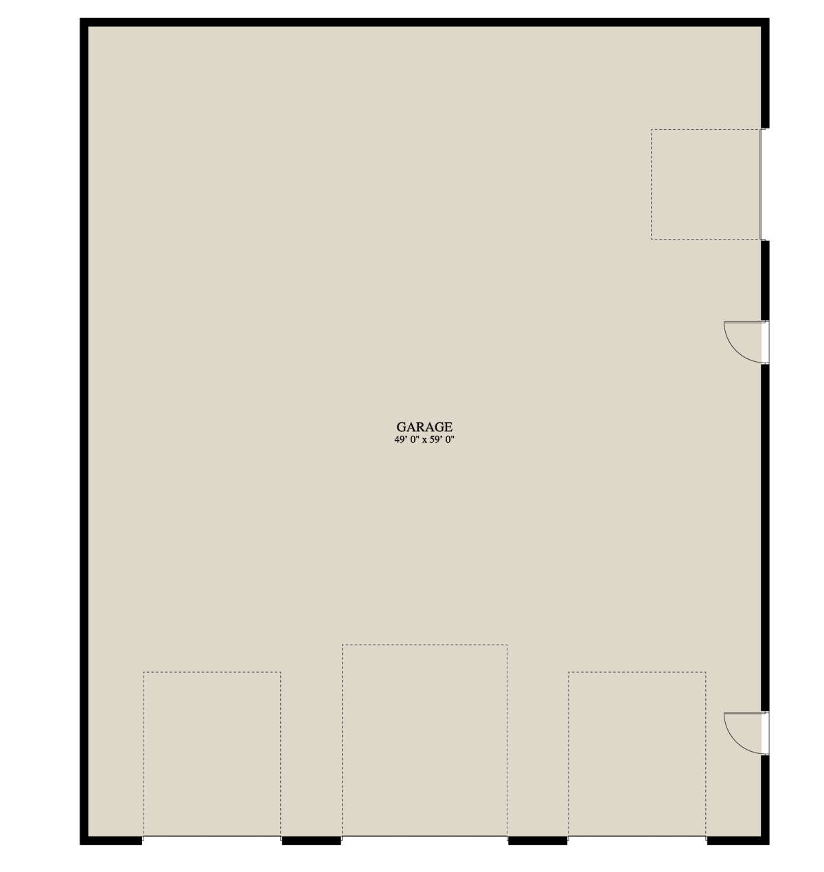 Garage Floor for House Plan #2802-00085