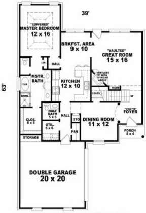 First Floor for House Plan #053-00309