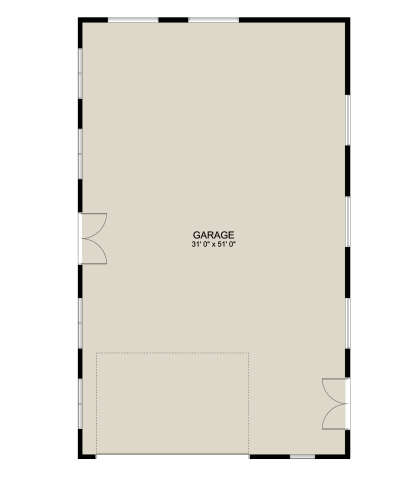 Garage Floor for House Plan #2802-00086