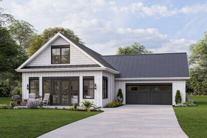 Modern Farmhouse House Plan #1462-00037 Elevation Photo