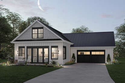 Modern Farmhouse House Plan #1462-00037 Elevation Photo