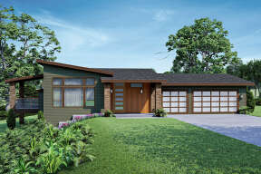 Contemporary House Plan #035-00952 Elevation Photo