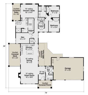 Main Floor for House Plan #035-00952