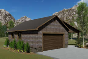 Mountain Rustic House Plan #2802-00091 Elevation Photo