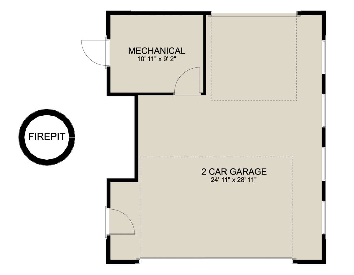 Garage Floor for House Plan #2802-00094