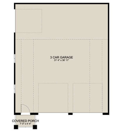 Garage Floor for House Plan #2802-00098