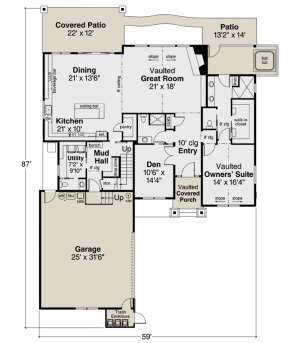 Main Floor for House Plan #035-00953