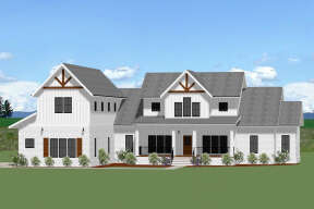 Modern Farmhouse House Plan #6849-00109 Elevation Photo