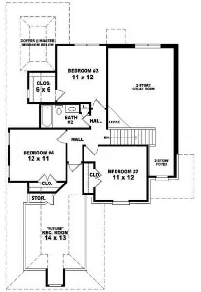 Second Floor for House Plan #053-00310