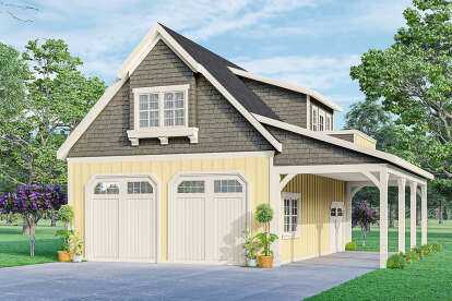 Craftsman House Plan #035-00954 Elevation Photo