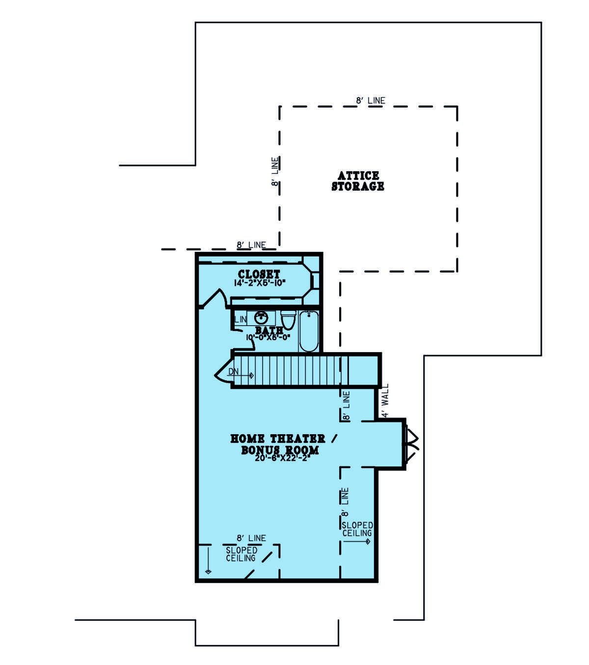 Bonus Room for House Plan #8318-00223